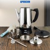 APOXCON Electric Coffee Percolator Stainless Steel Coffee Maker with Clear