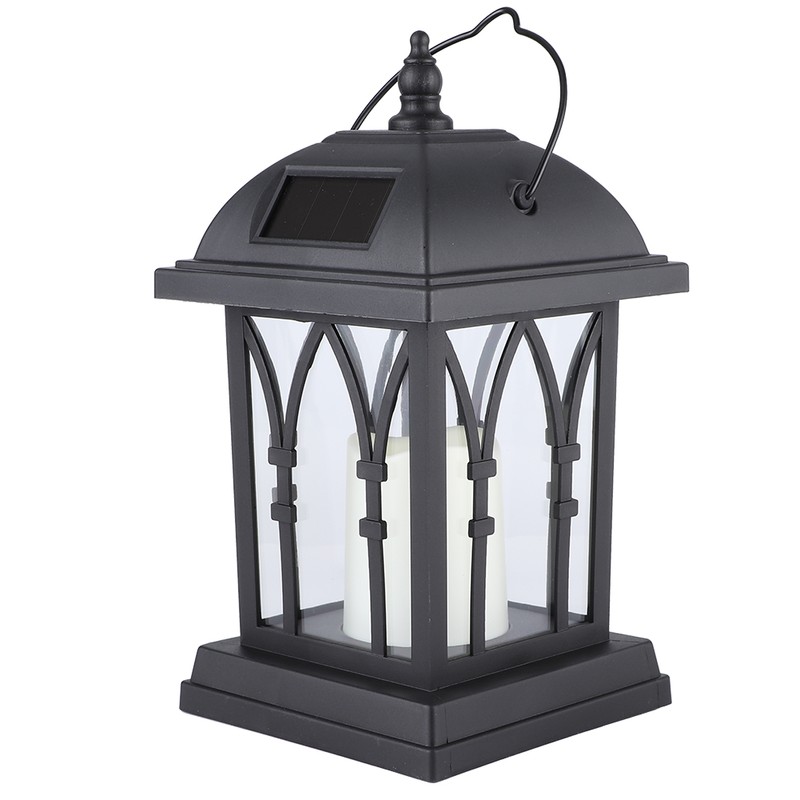Outdoor Hanging Solar Lantern LED Candle Flame Light for Garden