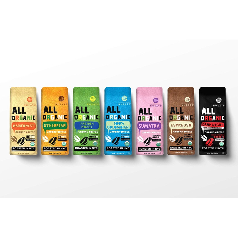 All Organic Ground Coffee, Roasted in NYC, 100% Arabica, Non-GMO,
