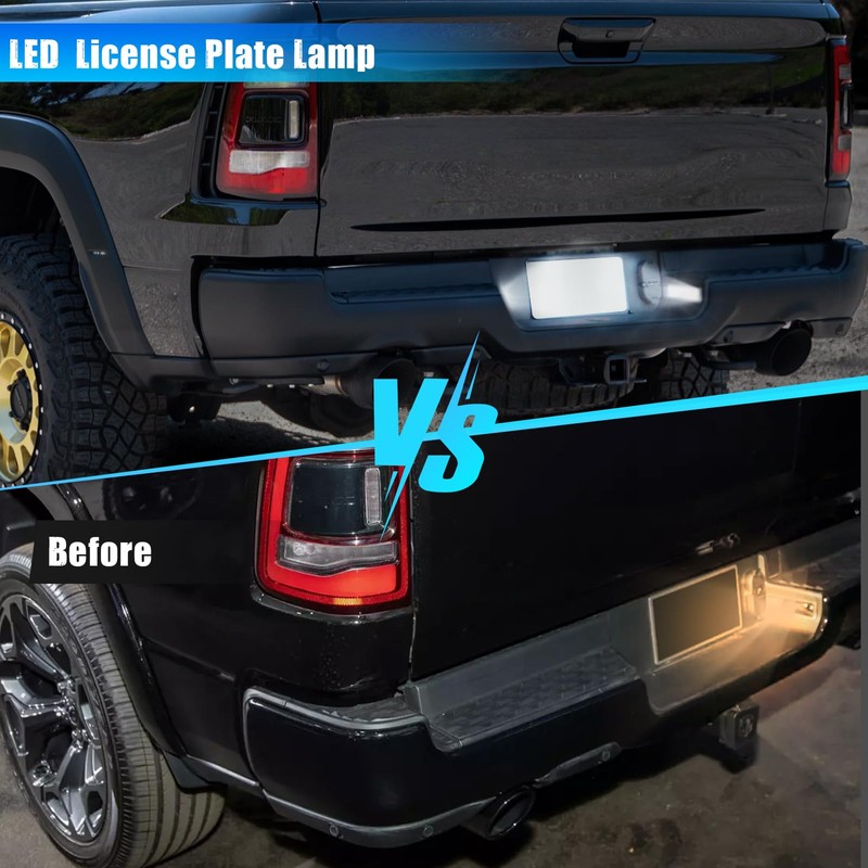 LUDARM 2Pcs 6000K White LED License Plate Light Compatible with