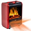 EZ-HEAT 1,200-Watt Mini Fireplace Space Heater with Realistic 3D Flame,