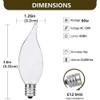 Jacqings Candelabra Flame Tip Frosted,Frosted Flame Tip Chandelier Light Bulb,
