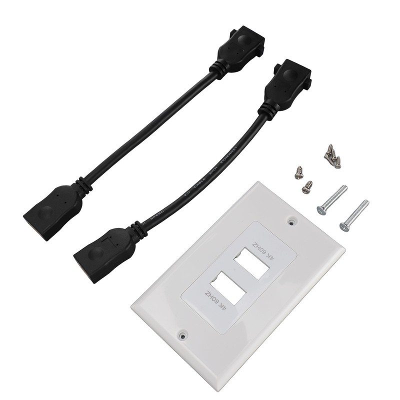 2 Ports HD Multimedia Interface 2.0 Wall Plate 4K 60Hz