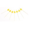 PuTwo Cocktail Picks Handmade Bamboo Toothpicks 100ct 4.7" in Yellow
