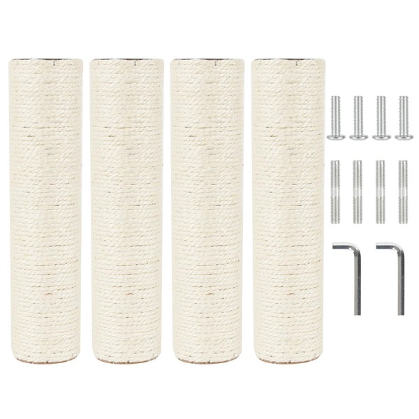 NEUMIHARO 4 Pcs 2.9in 7.4cm Diameter Cat Tree Scratching Post