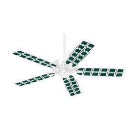 Squared Hunter Green - Ceiling Fan Skin Kit fits most 42 inch fans (FAN and BLADES SOLD SEPARATELY)