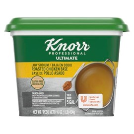 Knorr Professional Ultimate Low Sodium Chicken Paste Base Gluten Free, No Artificial Flavors or Preservatives, No MSG added, Colors from Natural Sources, 1 Pound (Pack of 6)