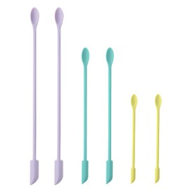 Cooptop 6 Pieces Multi Size Makeup Spatula, Beauty Spatula, Mini Small Silicone Spatula Set for Beauty and Kitchen, Tiny Scraper for Jar, Kitchen Bottles, Cosmetic (Multicolor)