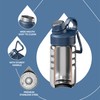 IDEUS Insulated Stainless Steel Water Bottle with 2 Leak-Proof Lids,