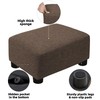 CAROLMADE Small Foot Stool Ottoman Footstool with Legs Under Desk
