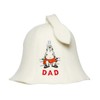 Papa Sauna Hat Made of 100% Wool Felt, Embroidered, to