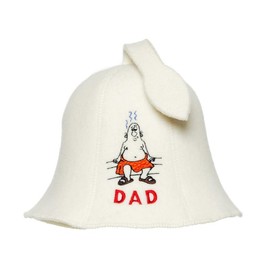 Papa Sauna Hat Made of 100% Wool Felt, Embroidered, to Protect the Head from Heat