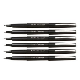 Pilot Fineliner Pens Black Ink Extra Fine Tip Ref SW-PPF (Pack of 6) Supplied Loose …
