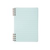 A6 Spiral Notebook, 60 Lined Sheets, 120 White Pages, Blue