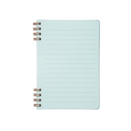 A6 Spiral Notebook, 60 Lined Sheets, 120 White Pages, Blue Cover, Hand Wrist Comfy Design, Easy Tear Out