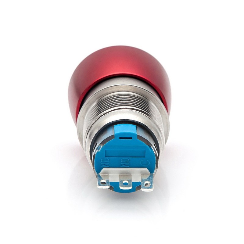 WerFamily 19mm Red Head Emergency Stop Rotary Latching Push Button
