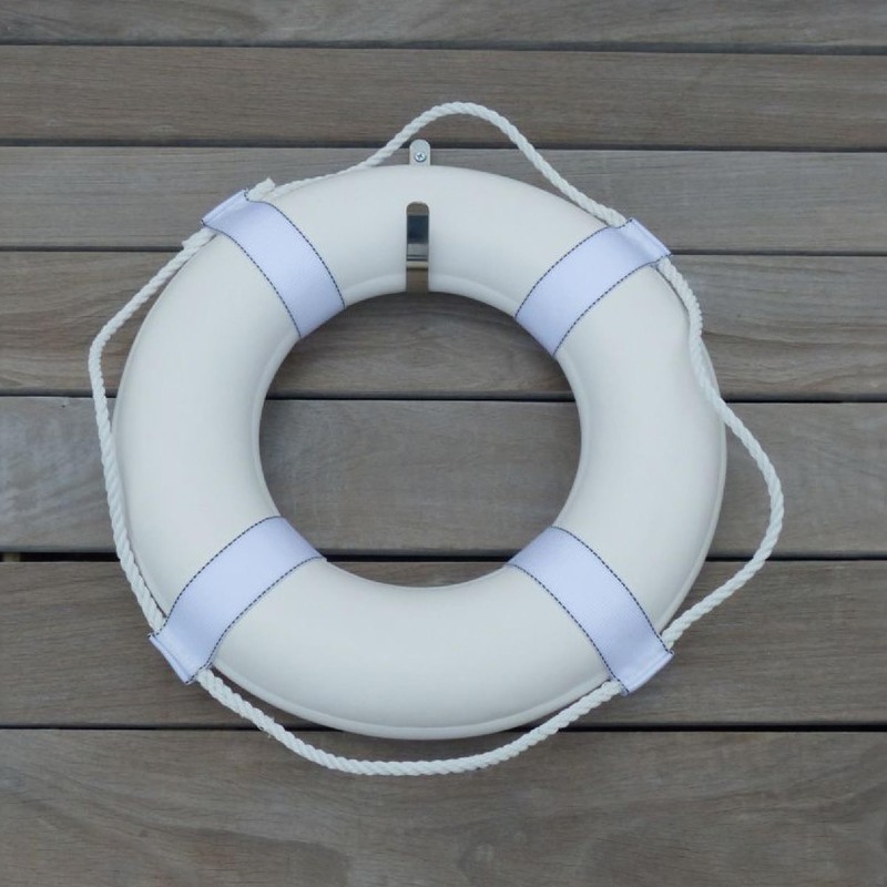 Five Oceans Stainless Steel Ring Buoy Bracket Holder, Flat Mount