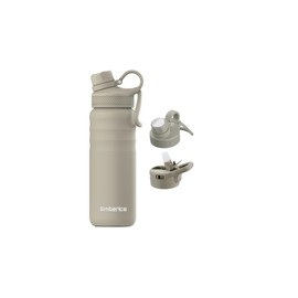 EmberIce double wall Insulated Stainless Steel Water Bottle with Straw, Lid, 12hr Hot and 24hr Cold Drinks, 24 oz (Caledon, 24 oz)