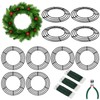 Kritkin 12 Pack Christmas Wire Wreath Frames Round Metal Wreath