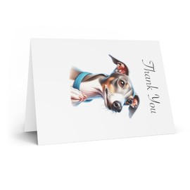 DistinctInk Greeting Card/Note Card -Italian Greyhound Colored Pencil Drawing Birthday - PACK of 10