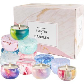 Velas Aromaticas, 100% Cera de Soya Natural, Velas Perfumadas Regalo Mujer, Alivio, Antiestrés,ayudar a dormir,Velas de Aromaterapia para Yoga,Baño,Madre, Navidad,Día de San Valentín (12)