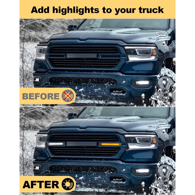 OKLSG LED Grille Light Bars for 2019-2024 Dodge Ram 1500