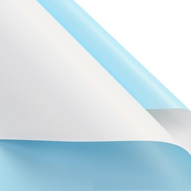 LORJE 20 sheets of Flower Wrapping Paper,Florist Bouquet Supplies,Flower shop packaging materials，DIY Crafts,Gift Packaging or Gift Box Packaging, Waterproof Floral Wrapping Paper (L, Sky blue-white)