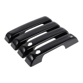 REPAIROCK 4pcs Exterior Door Handle Cover Car Door Handle Protector for Ford F-150 2021-2024 Car Door Handle Protector with Keypad ABS Black