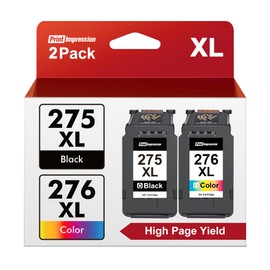 PrintImpression PG-275XL/CL-276XL Ink Cartridge Combo Pack Replacement for Canon 275 and 276 Ink cartridges for Pixma TR4720 TS3522 TS3520 TS3720 TS3722 TS3500 TR4722 TR4723 TR4700 High Yield (2 Pack)