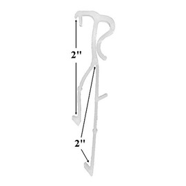 Shade Doctor of Maine 2 inch Double Slat Valance Clips for Horizontal Mini Blinds from (6)
