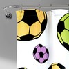 Lush Decor Girls Soccer Kick Shower Curtain, 72" x 72",