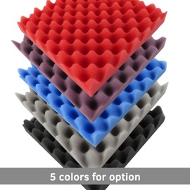 Sound Proof Foam Panels For Walls, 12 Piece Det Soundproof Wall Panels Acoustic Foam Panels 30 * 30 * 5cm For Homes, Ktvs, Studios, Theaters, Cinemas, Offices (Grey)