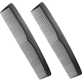 Men's Hair Comb, Multifunctional Hairdressing Comb, Anti-Static, Wide Tooth Comb + Fine Tooth, 18.7 cm, Pack of 2