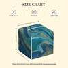 POIUBLE Leather Tissue Box Holder Blue and Gold Liquid Marble