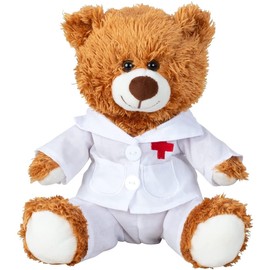 dszapaci Teddy Bear Small 21 cm Get Well Soon Gifts Doctor Bear Cuddly Toy Lucky Charm for Children Guardian Angel Stuffed Toy Worry Eater Teddy Bear Plush Toy Get Well Soon Gift Hospital Gift