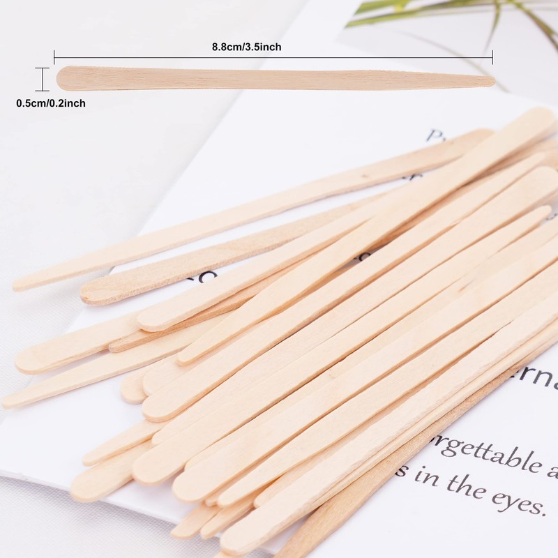 1200Pcs Eyebrow Wax Sticks Wood Waxing Sticks Wax Spatula Applicator