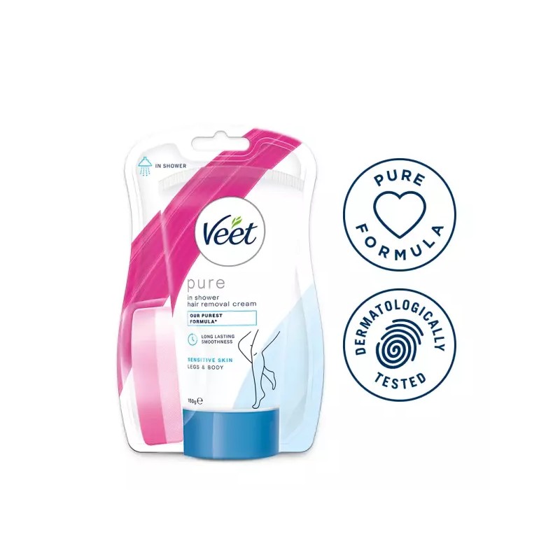 VEET 인샤워 제모크림 150g 4개 y존 팔 다리 겨드랑이 털