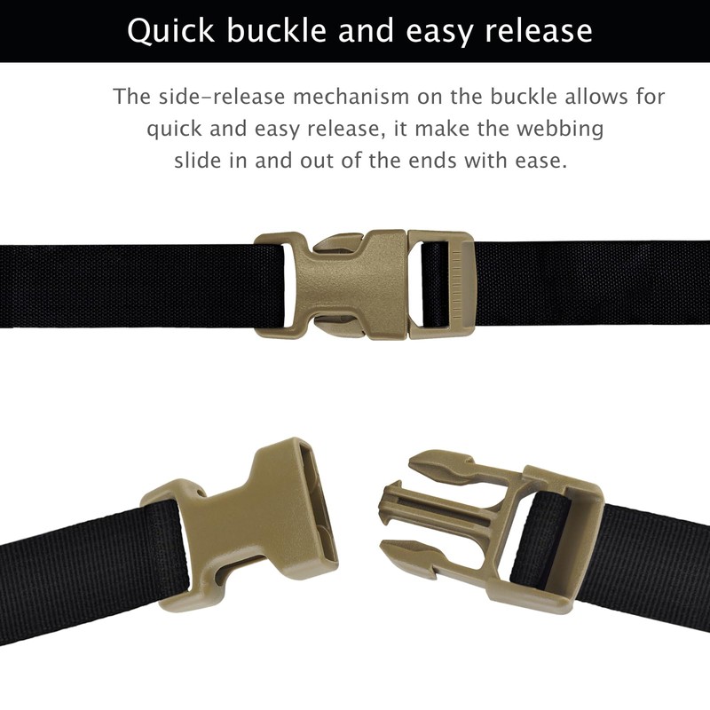 Qavctw 2x 1'' Buckle Quick Side Release Buckle for Tactical