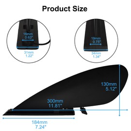 Anfyko Kayak Skeg, Kayak Tracking Fin Integral Center Fin Surfing Watershed Board Fin for Kayak, Canoe Boat, Dinghy and for Long Board Surfboard Paddle Board