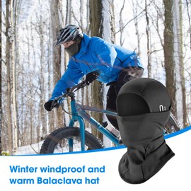 Riisoyu Balaclava, Protection Against Cold, Ski Mask, Durability, Winter Balaclava, Windproof Thermal Balaclava, Face Mask for Outdoor Sports, Cycling, Skiing, Motorcycle, Bike, Men, Women, Black,