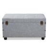 Baxton Studio Flynn Modern Transitional Grey Fabric Upholstered 2-Drawer Storage