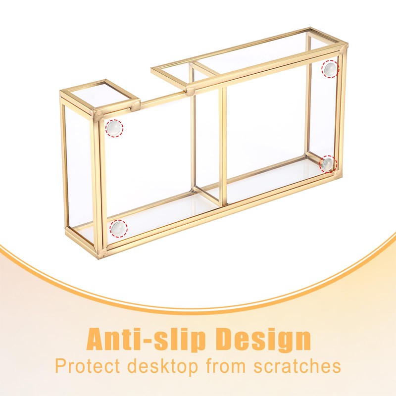 BTSKY Golden Glass 2 in 1 3x3 Inch Sticky Note