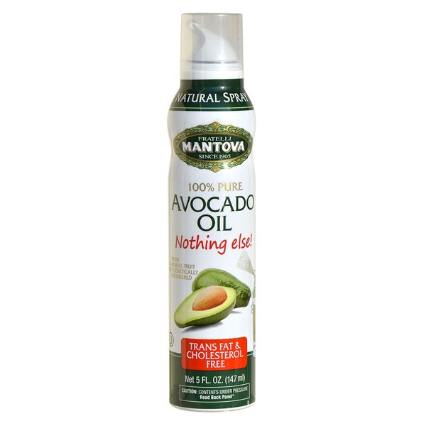 Mantova Avocado Oil, 100% Pure Cooking Oil Spray, perfect for healthy Keto snacks, baking, grilling, seasoning, or cooking, our oil dispenser bottle lets you spray, drip, or stream with no waste, 5 oz