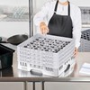 Restaurantware Clean Tek Professional 49-Compartment Glass Rack Heavy-Duty with 1