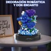 Bloques de Construcción de Flores, Juego de Bloques Rosa Azul,