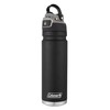 Coleman Autoseal FreeFlow Stainless Steel Water Bottle, Black, 24oz