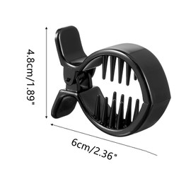 2 Pcs Fish Hair Clips, Round Fish Claw Clip Inner Toothed Ponytail Clip for Girls and Women Thick Hair