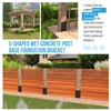 Heavy Duty U-Shape Metal Post Base Holder, 6''x6'' (Internal 5.5"x5.5"),