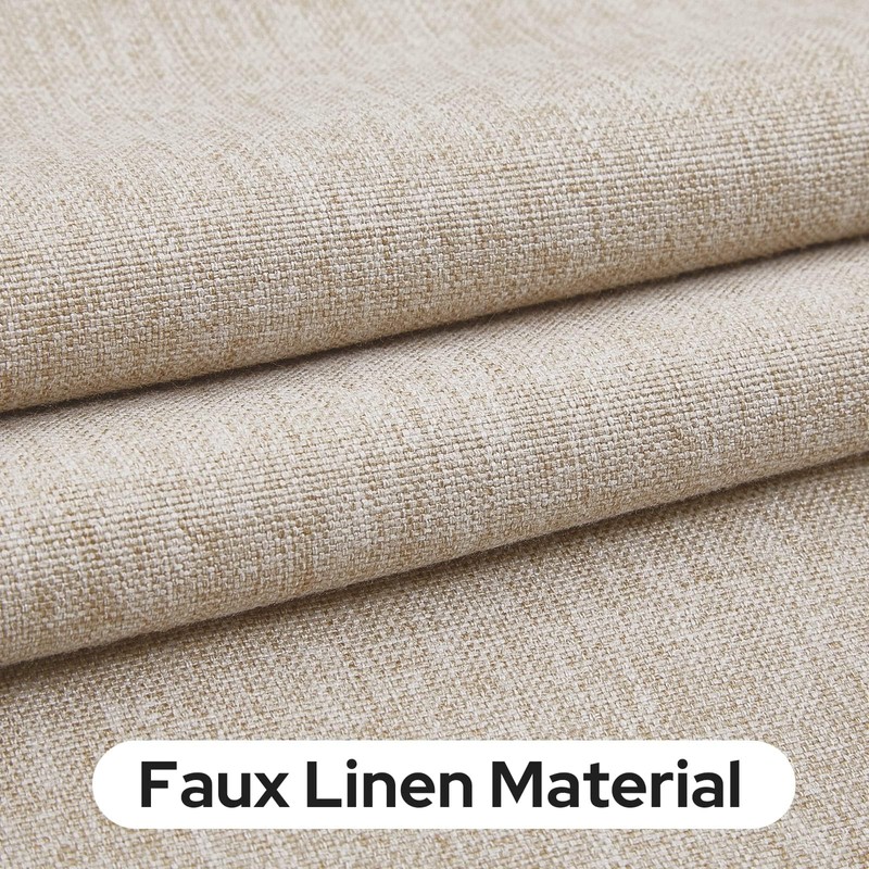 HOMEIDEAS Blackout Linen Sidelight Curtains for Front Door, Side Door