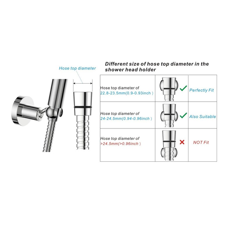 Wall Mounted All Brass Adjustable Handheld Shower Head Bracket Holder,